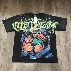 Valley Dreams black STREET FIGHTER graphic tee Size L